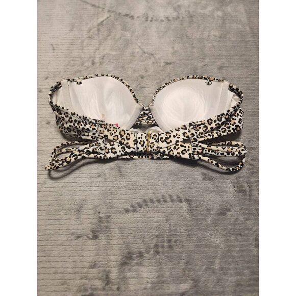 Victoria's Secret Size 32A Leopard Print Strapless Bikini Top - Picture 2 of 3